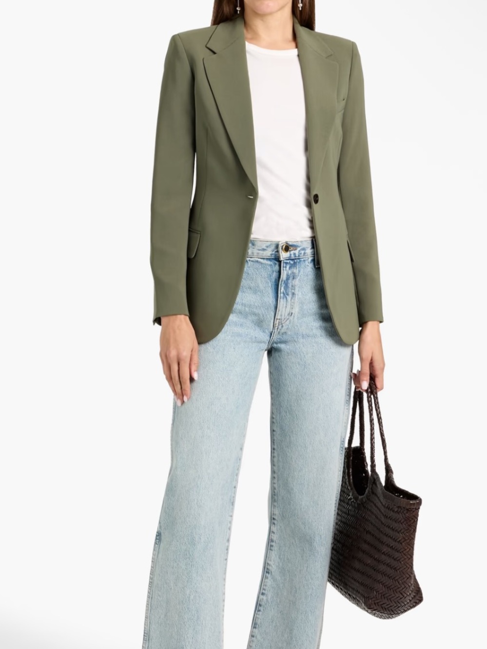 Theory Classic Staple Blazer 4 Wool Gabardine Notched Collar Single Button
